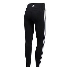 Adidas Aeroready Black Three-Stripe Leggings - Size medium